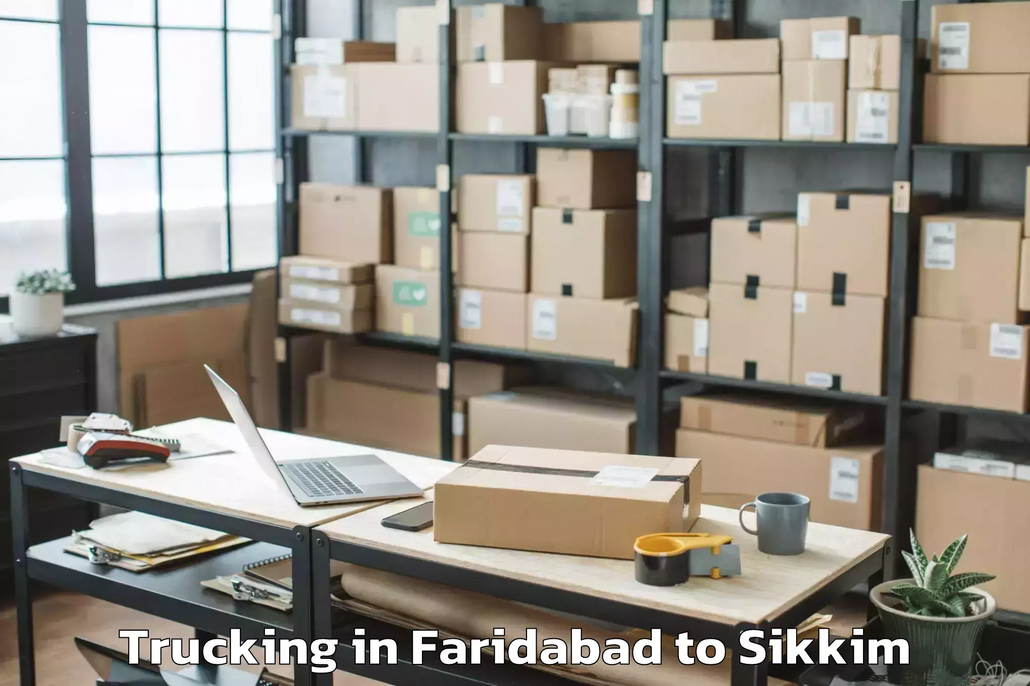 Book Faridabad to Mangan Trucking